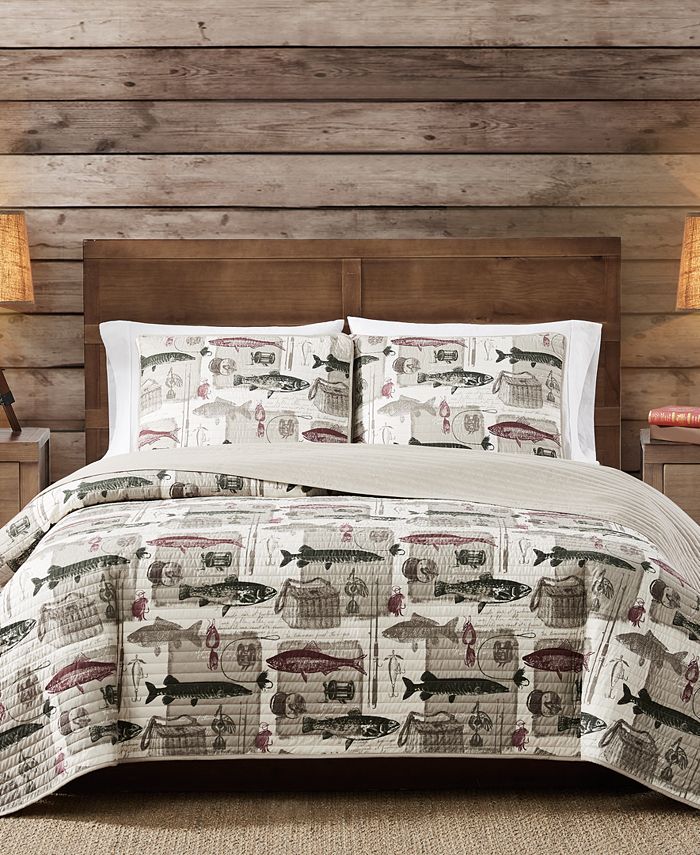 Truly Soft Trout Fishing Quilt Set, King - Macy's