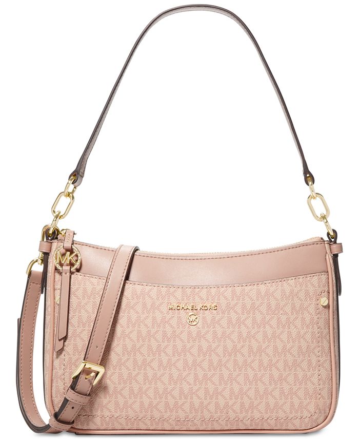 Michael Kors Signature Jet Set Charm Top Zip Pochette Shoulder Bag &  Reviews - Handbags & Accessories - Macy's