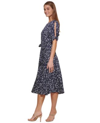 dkny split sleeve dress