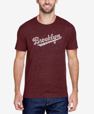 Men's Cotton/Poly Blend Word Art Brooklyn Neighborhoods T-shirt
