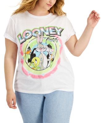 Freeze 24-7 - Trendy Plus Size Looney Tunes Airbrush-Graphic T-Shirt