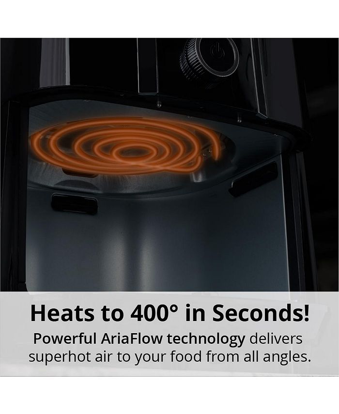 Aria 7Qt TeflonFree Ceramic FamilySize Air Fryer with 2Tier