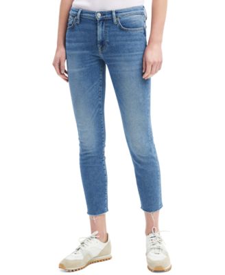 7 For All Mankind - Frayed-Hem Skinny Jeans
