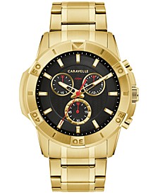 Men's Chronograph Gold Tone Stainless Steel Bracelet Watch 44mm