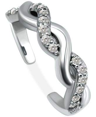 Cubic Zirconia Infinity Toe Ring, Created for Macy's