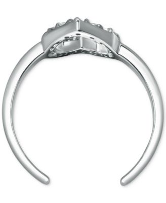 Cubic Zirconia Heart Toe Ring, Created for Macy's