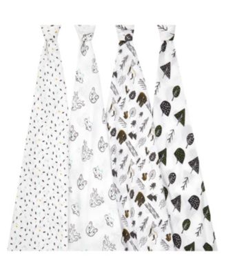 Baby Boys or Baby Girls Swaddle Blankets, Pack of 4