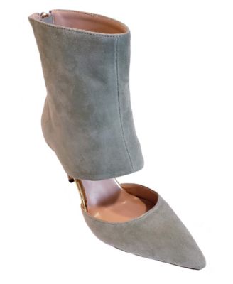 Green Leather Boots for Women: Booties 