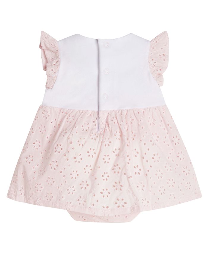 GUESS Baby Girls Eyelet and Stretch Jersey Bodysuit Dress Macy's