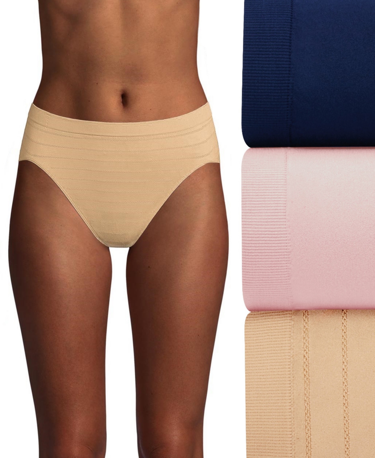 Women's 3-Pk. Cool Comfort Microfiber Brief Underwear - White/Sand/Blush