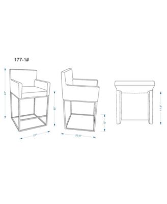 Ambassador Leatherette Upholstered Barstool