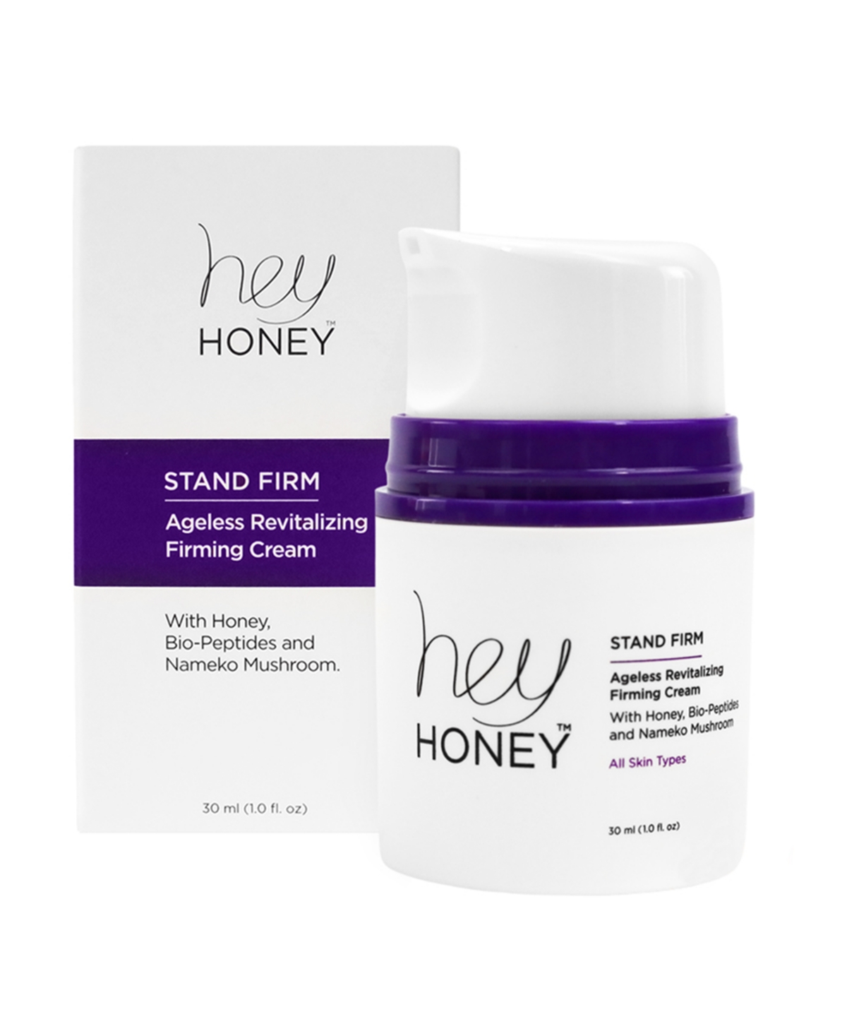 Hey Honey Stand Firm Argireline And Nemeko Mushroom Ageless Revitalizing Firming Cream, 30 ml