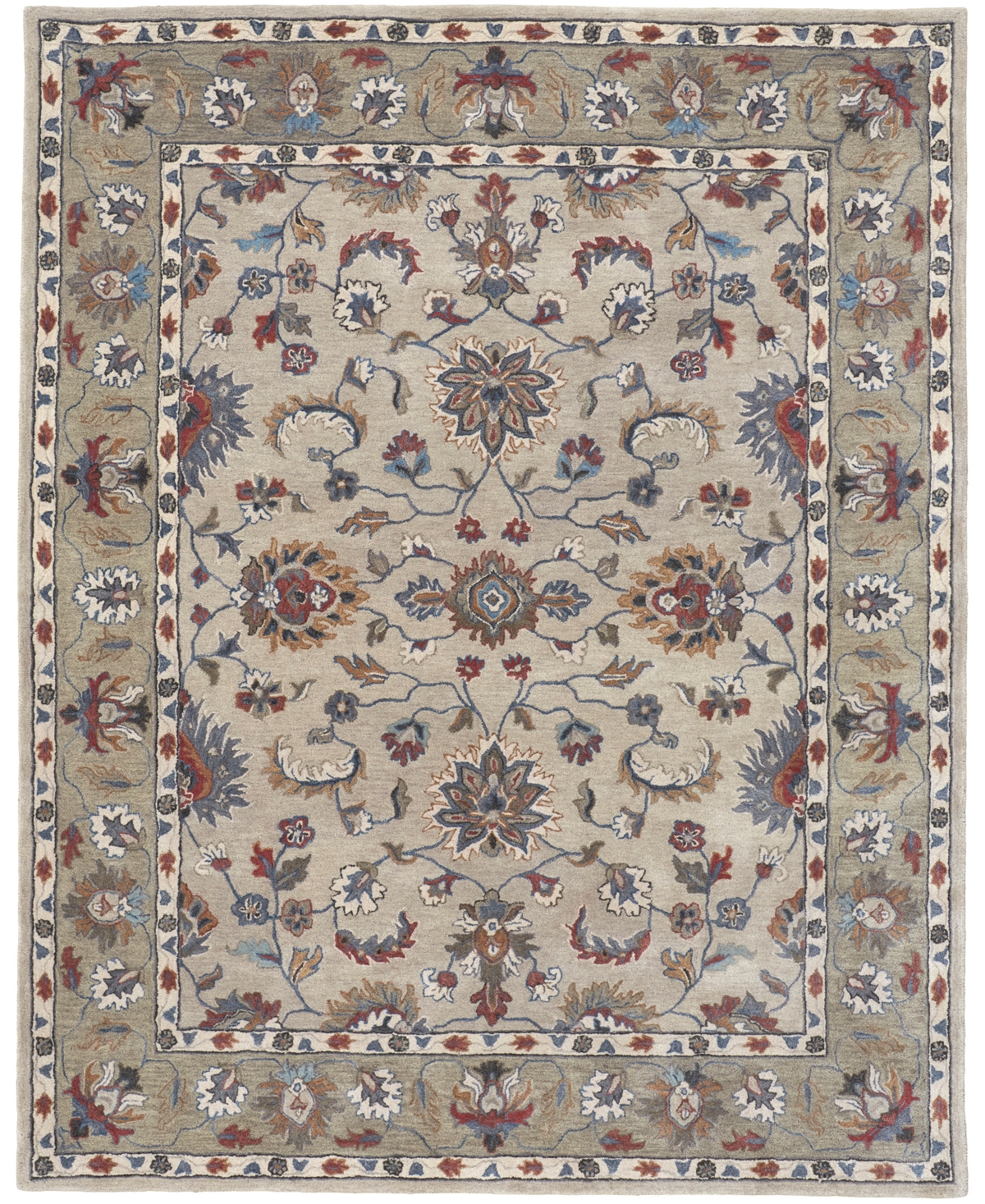 Feizy Rylan R8642 5' X 8' Area Rug In Gray,red