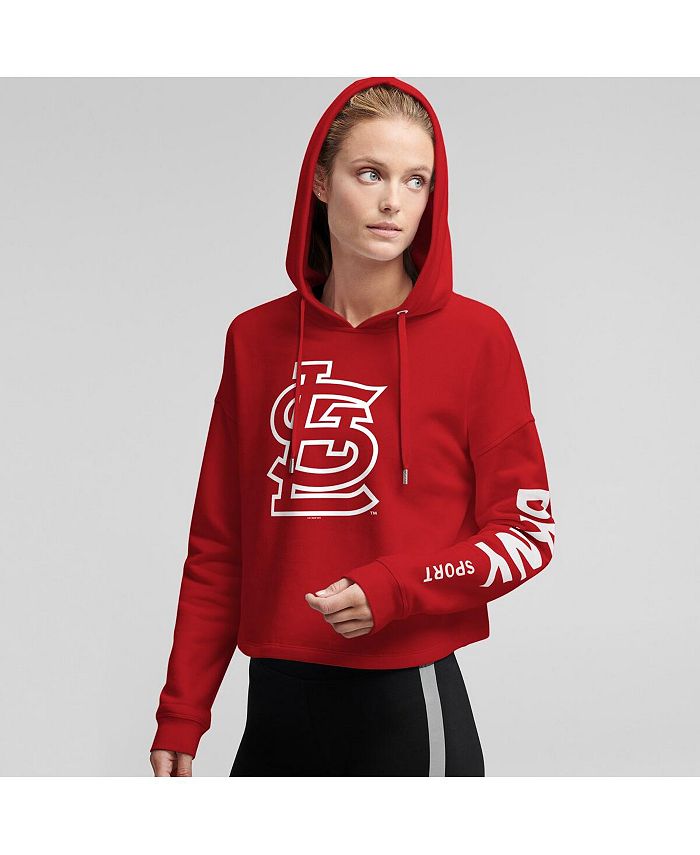 DKNY Women's Red St. Louis Cardinals Lydia Pullover Hoodie