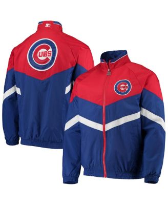Men's Starter Royal, Red Chicago Cubs The Bench Coach Full-Zip Jacket ...