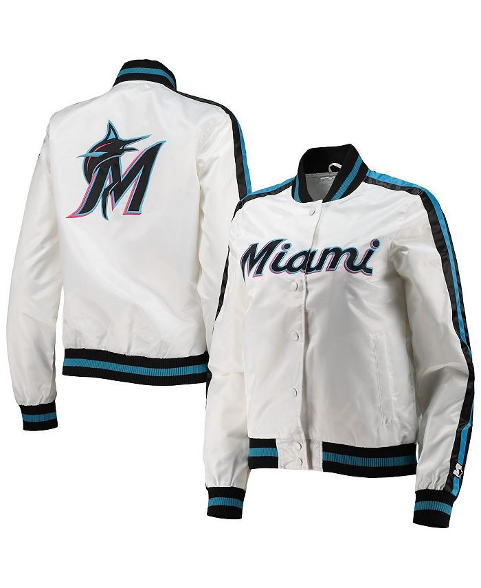 Hometown Miami Marlins White Satin Jacket
