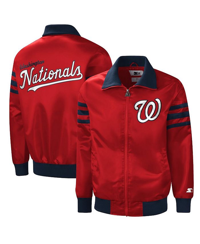 Men's Starter Navy Boston Red Sox The Captain II Full-Zip Varsity