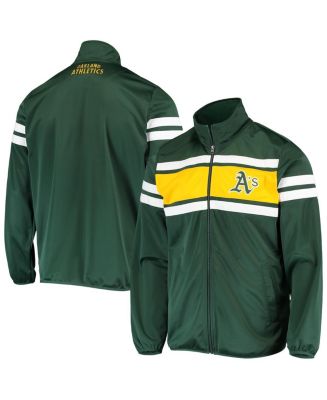 Oakland Athletics Mens Large Full Zip Embroidered Track Jacket