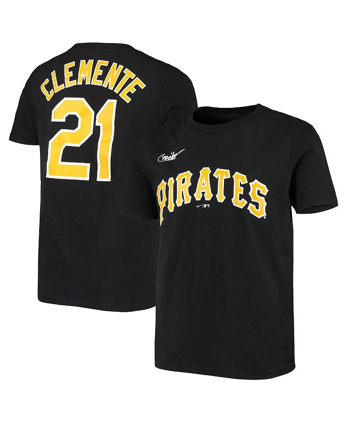 Men's Roberto Clemente Black/Gold Pittsburgh Pirates Cooperstown