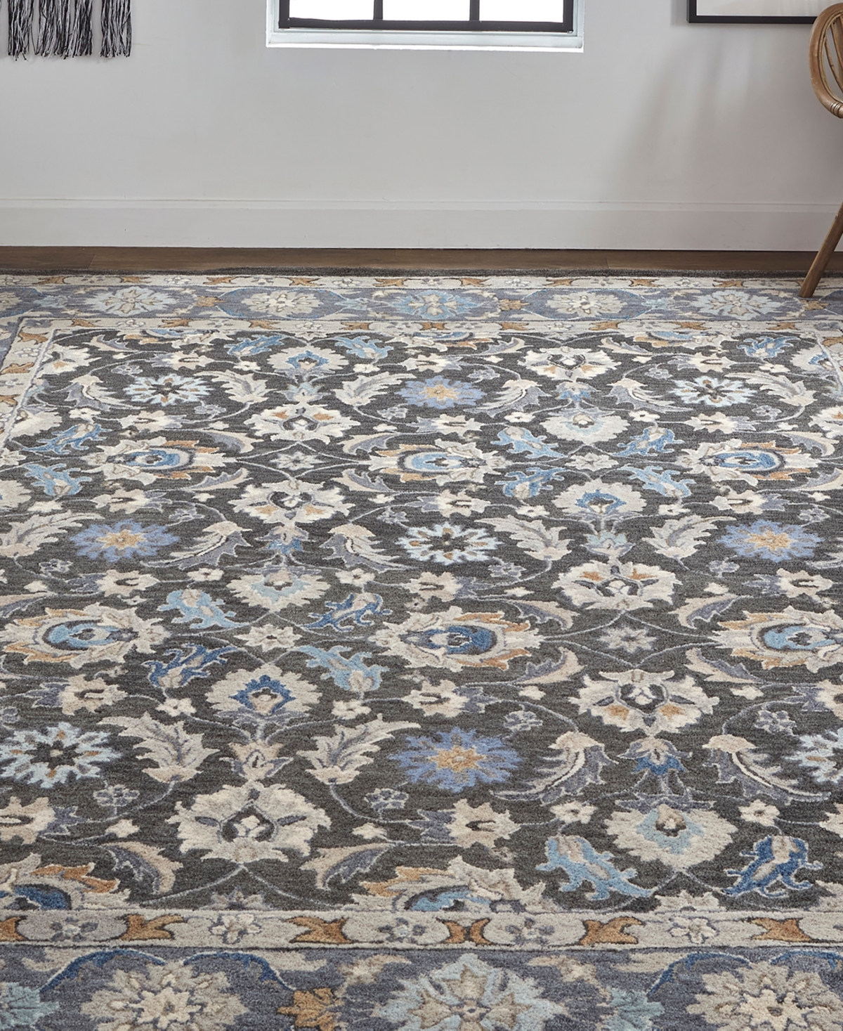 Simply Woven Rylan R8643 2' X 3' Area Rug In Gray,blue