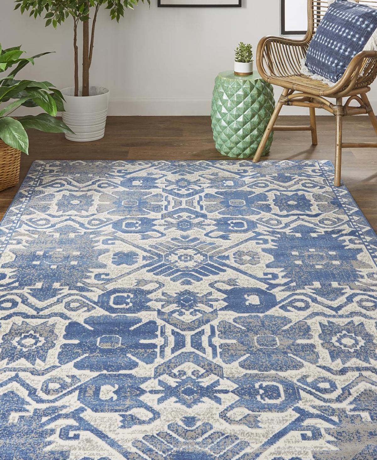 Feizy Foster R3758 Area Rug - Blue