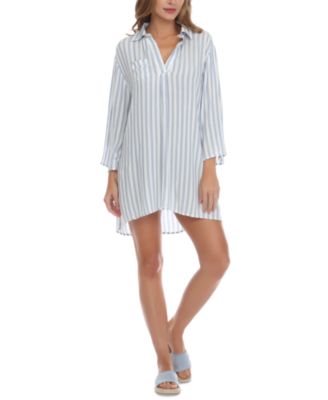 Women's Striped Swim Cover-Up Tunic