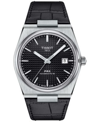 Tissot Men s Swiss Automatic PRX Powermatic 80 Black Leather