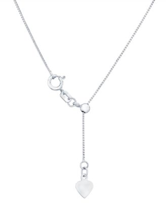 14k Gold Necklace Adjustable 16-20" Box Chain (5/8mm) (Also in White and Rose Gold)