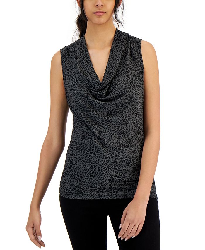 Macy's cowl neck tops clearance