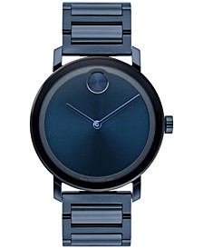 Men's Swiss Bold Evolution Blue Ion-Plated Stainless Steel Bracelet Watch 40mm