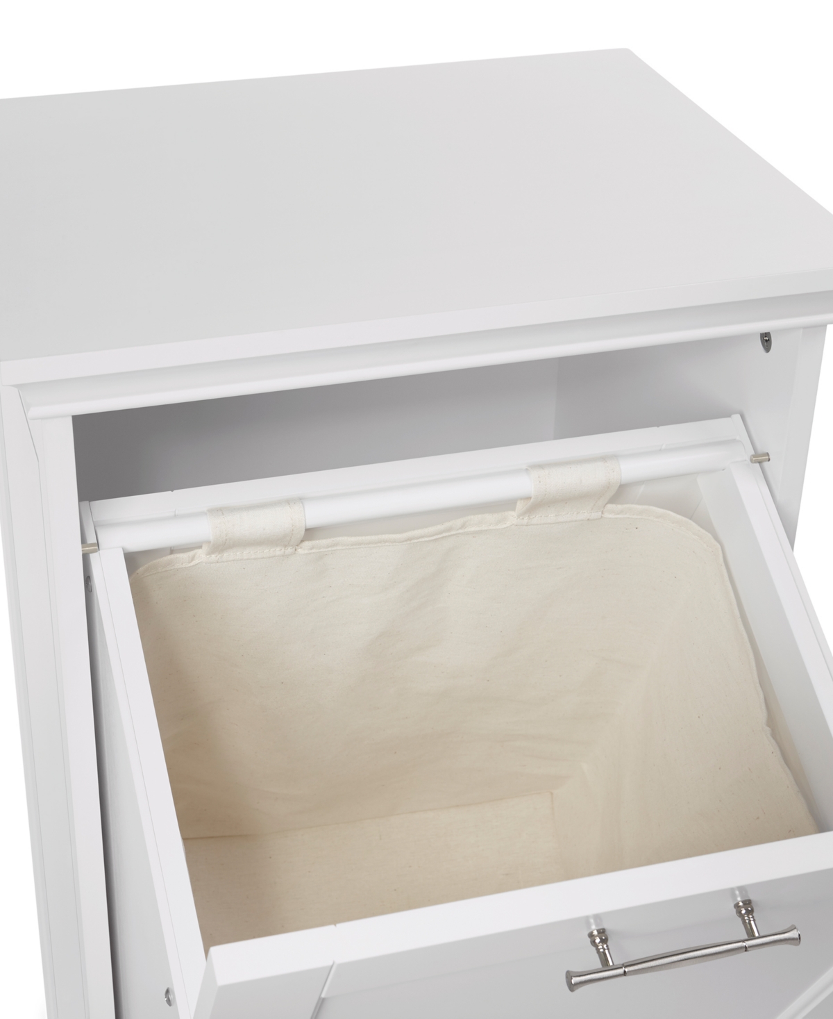 HOMCOM Tilt-Out Laundry Sorter Cabinet, Bathroom Storage Organizer with  Two-Compartment Tilt-Out Hamper, White