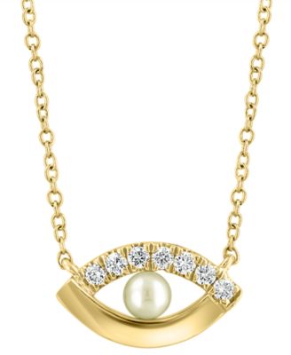 14k Gold Pearl Evil Eye 18 14k Gold Pearl Evil Eye 18