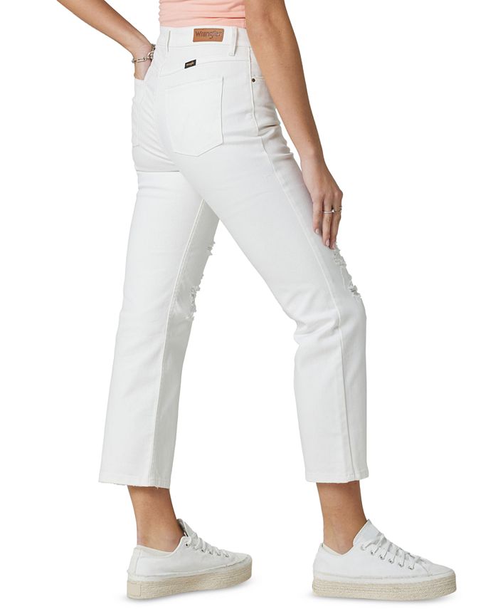 Wrangler Women's Distressed Cropped Jeans Macy's