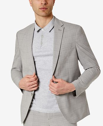 Kenneth Cole Reaction Mens Ready Flex Slim Fit Suit Gray Size 38