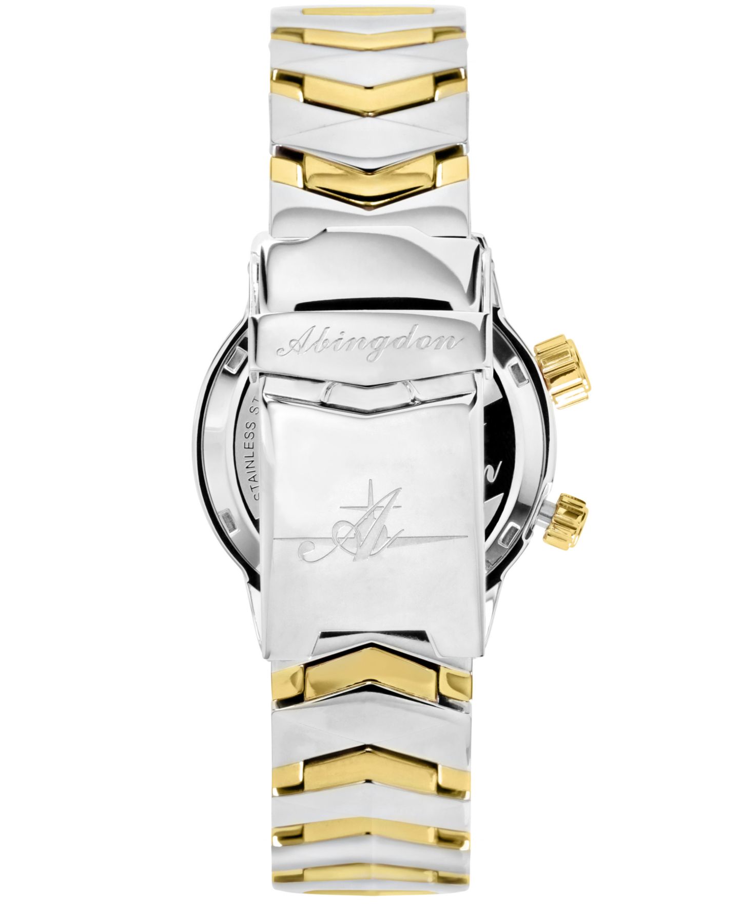 Женские часы Abingdon Co. Elise Tri-Time Two-Tone Stainless Steel Bracelet Watch 33mm — фото 3