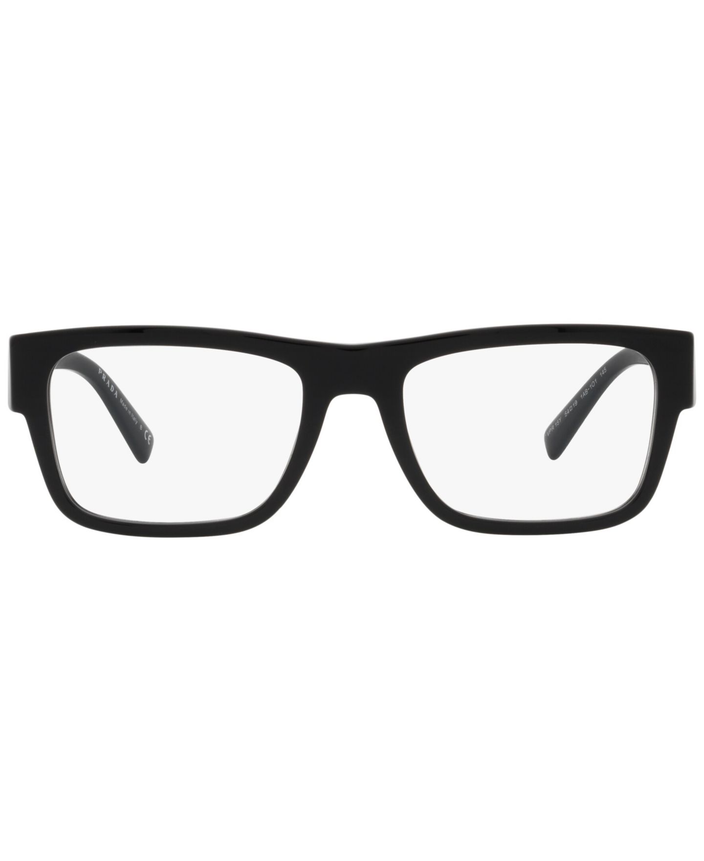 Мужские очки PRADA Man Rectangle Plastic PR 15YV Eyeglasses, цвет: Чёрный — фото 2