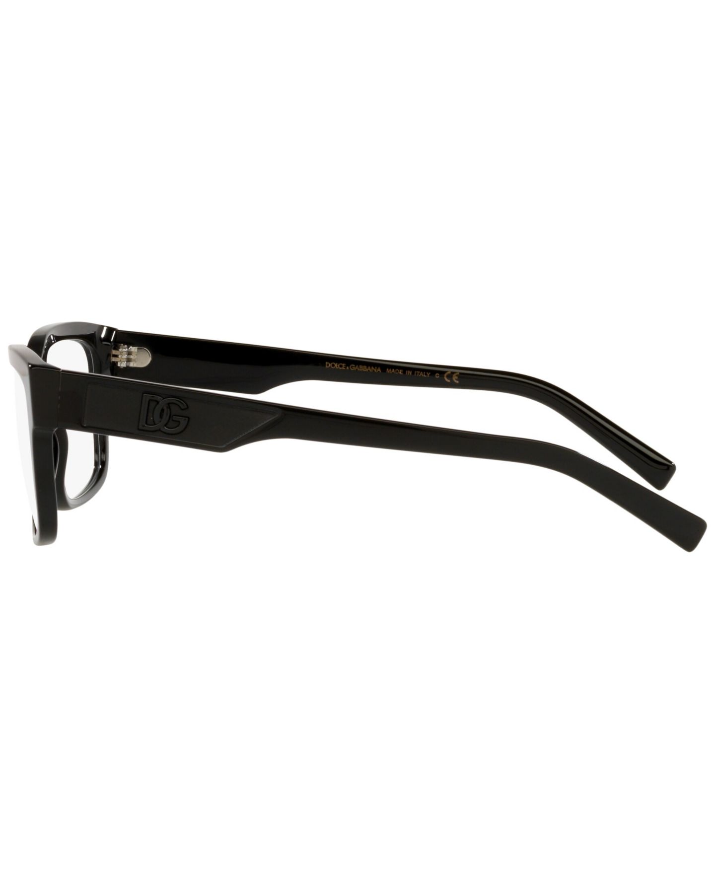 Мужские очки Dolce&Gabbana Man Rectangle Plastic DG3352 Eyeglasses, цвет: Чёрный — фото 3