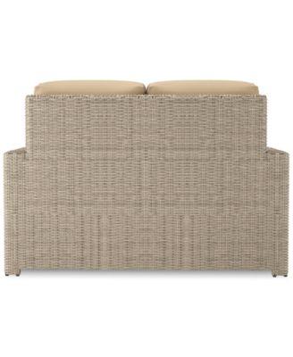 Sydney Woven Outdoor Loveseat with Sunbrella&reg; Spectrum Sand Cushions