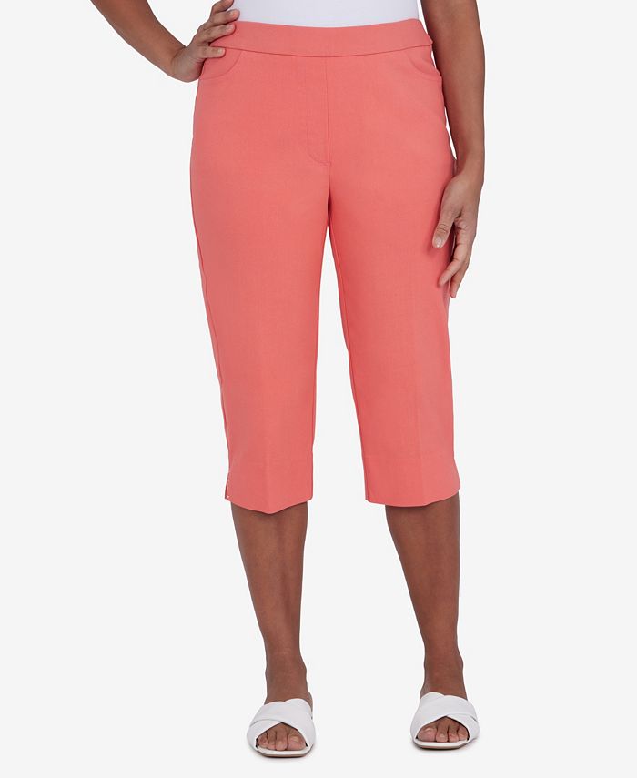 Alfred Dunner Petite Size Key Largo Allure Pull On Capri Pants