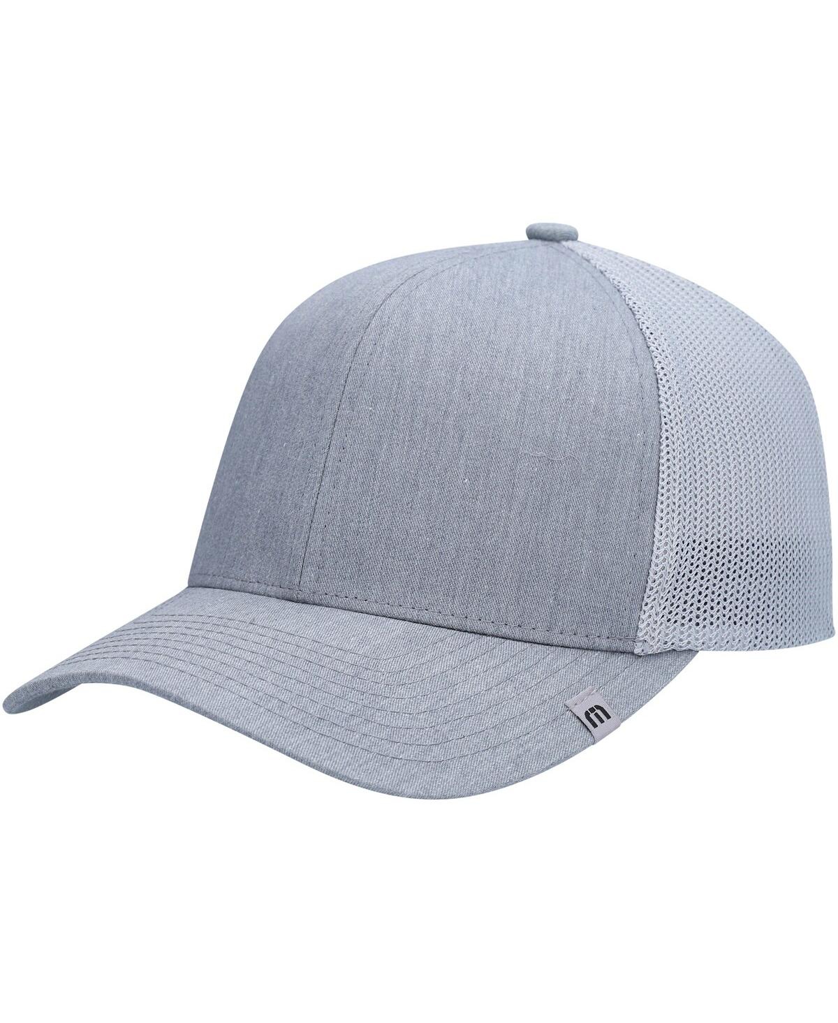 Travis Mathew Men's Travismathew Heathered Charcoal Widder 2.0 Trucker Snapback Hat In Heathered Gray