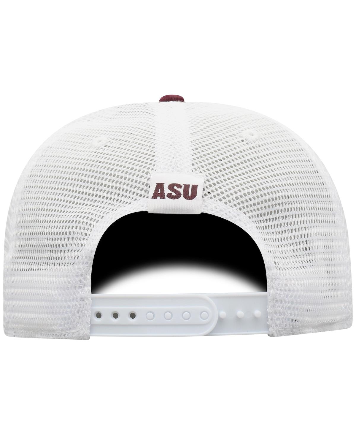 Top Of The World Men's  Maroon, White Arizona State Sun Devils Trucker Snapback Hat In Maroon,white