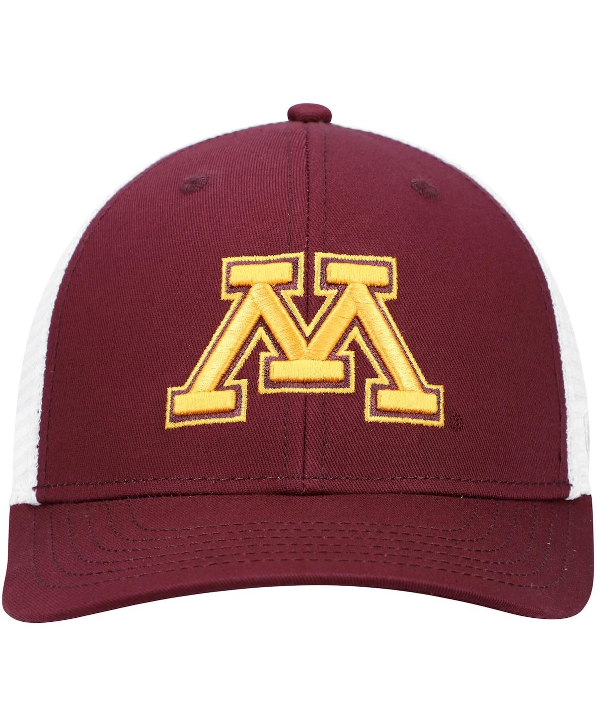 Top Of The World Men's  Maroon, White Minnesota Golden Gophers Trucker Snapback Hat In Maroon,white