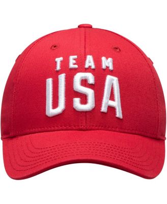 Big Boys Red Team USA New Logo Solid Structured Adjustable Snapback Hat