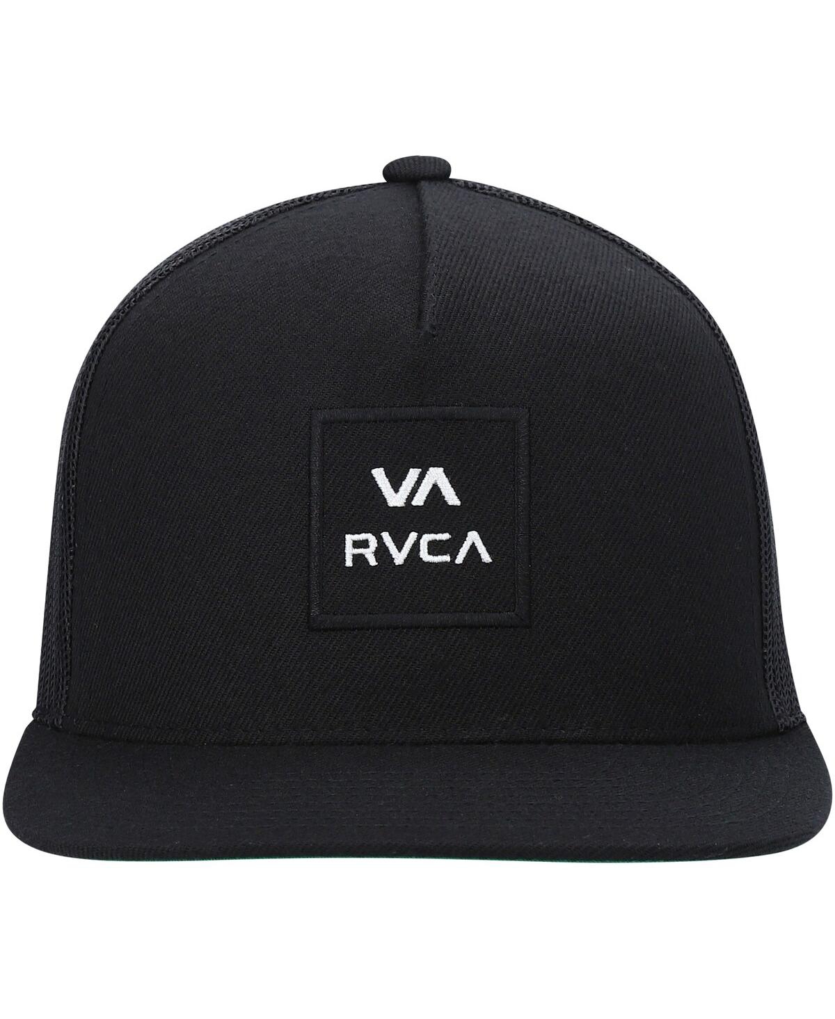 Shop Rvca Big Boys  Black Va All The Way Trucker Snapback Hat