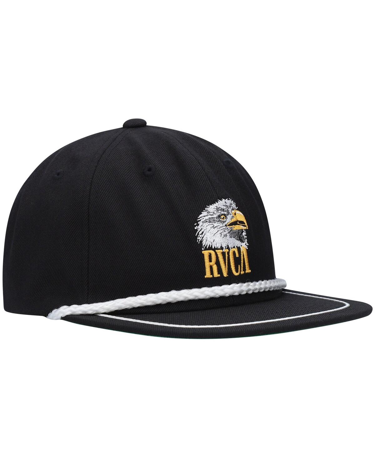 Shop Rvca Men's  Black Flight Snapback Hat