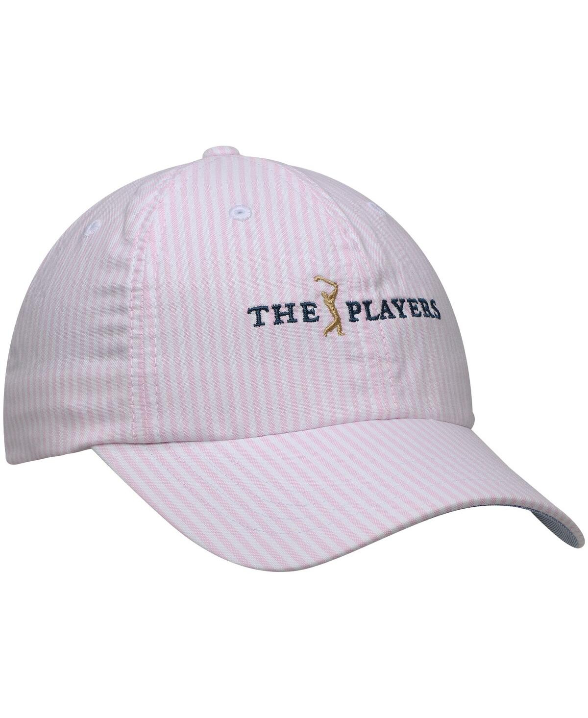 Shop Ahead Women's  Pink The Players Seersucker Adjustable Hat