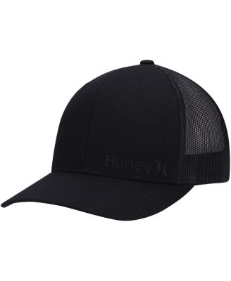Hurley Men's Black Logo Corp Staple Trucker Snapback Hat