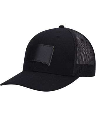 Men's South Dakota Blackout State Patch Trucker Snapback Hat