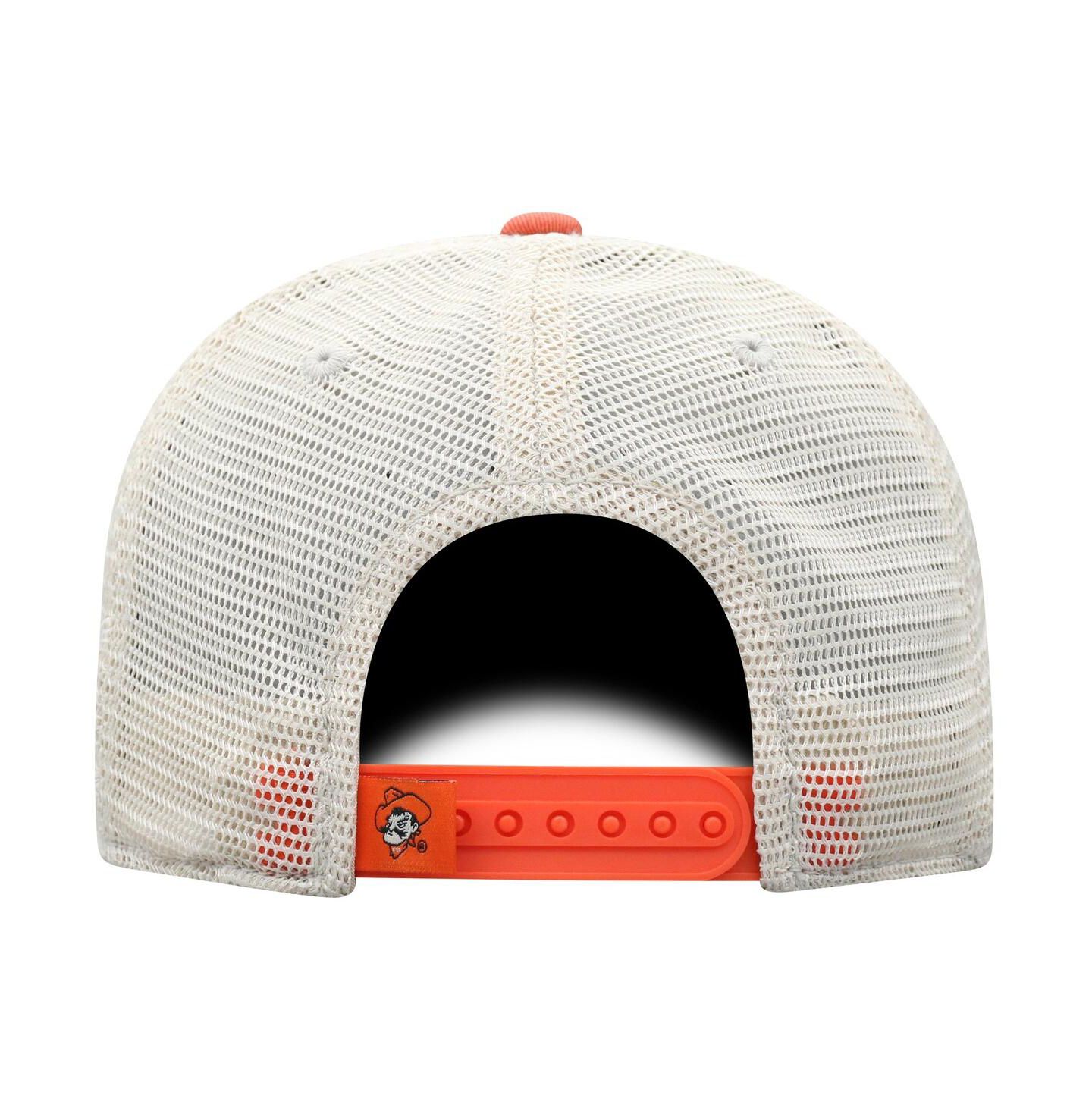 Мужская кепка Top of the World Orange Oklahoma State Cowboys Offroad Trucker Snapback Hat — фото 5