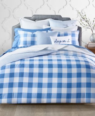 Charter Club Damask Designs Gingham Colorblock Comforter Sets Created For Macys Bedding